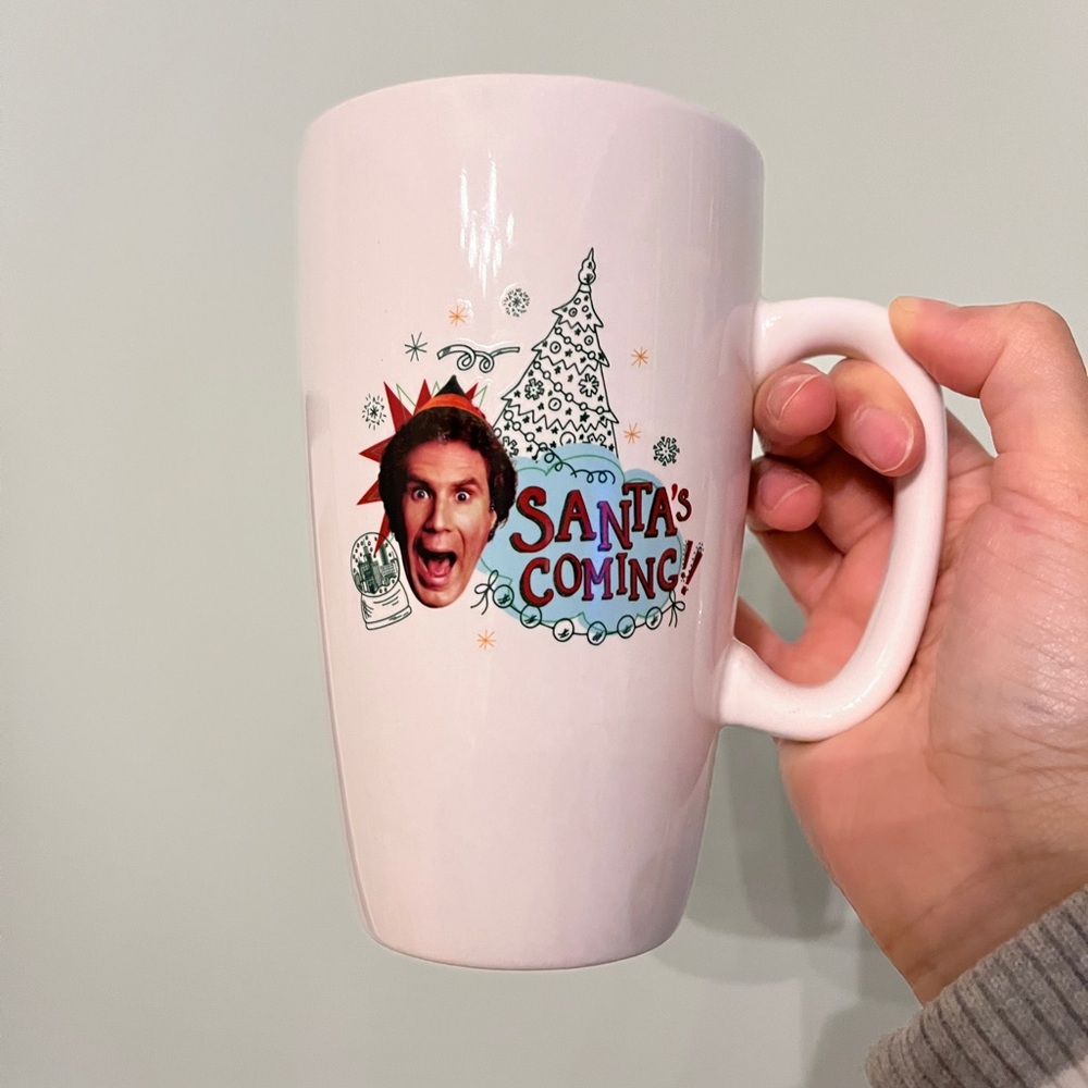 New Elf Buddy mug with travel lid